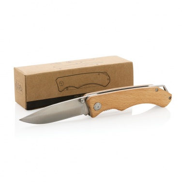 Logo trade promotional item photo of: Wooden outdoor knife
