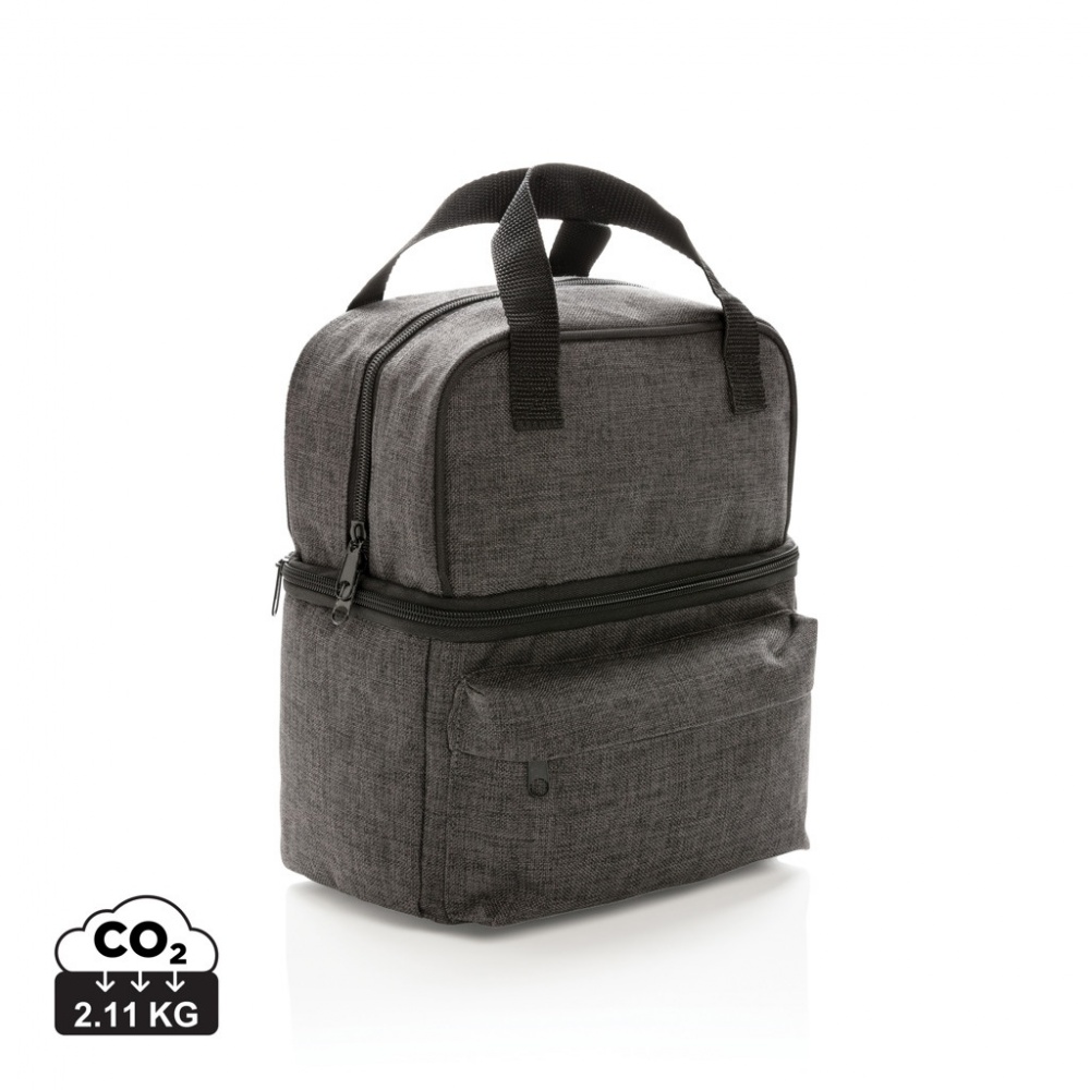 Logo trade promotional items image of: Cooler bag with 2 insulated compartments