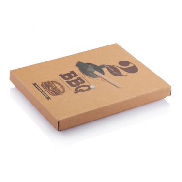 Logotrade advertising product image of: BBQ set with hamburger press and brush