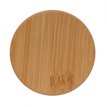 Logo trade promotional items image of: Double wall borosilicate glass with bamboo lid 250ml 2pc set