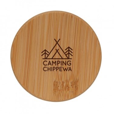 Logo trade advertising product photo of: Double wall borosilicate glass with bamboo lid 250ml 2pc set