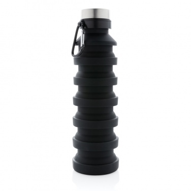 Logo trade promotional item photo of: Leakproof collapsible silicone bottle with lid
