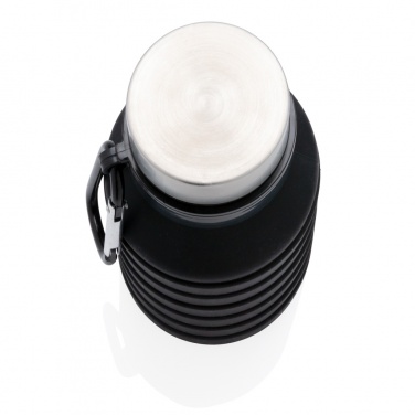 Logotrade promotional item picture of: Leakproof collapsible silicone bottle with lid