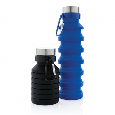 Logo trade promotional gift photo of: Leakproof collapsible silicone bottle with lid