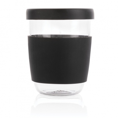 Logo trade promotional merchandise photo of: Ukiyo borosilicate glass with silicone lid and sleeve