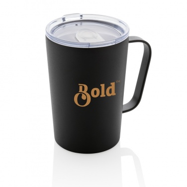 Logo trade corporate gifts image of: RCS Recycled stainless steel modern vacuum mug with lid