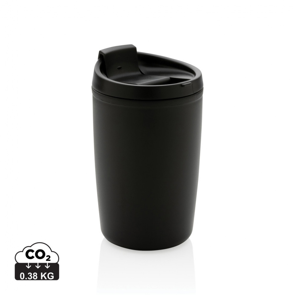 Logo trade business gifts image of: GRS Recycled PP tumbler with flip lid