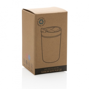 Logotrade promotional merchandise photo of: GRS Recycled PP tumbler with flip lid