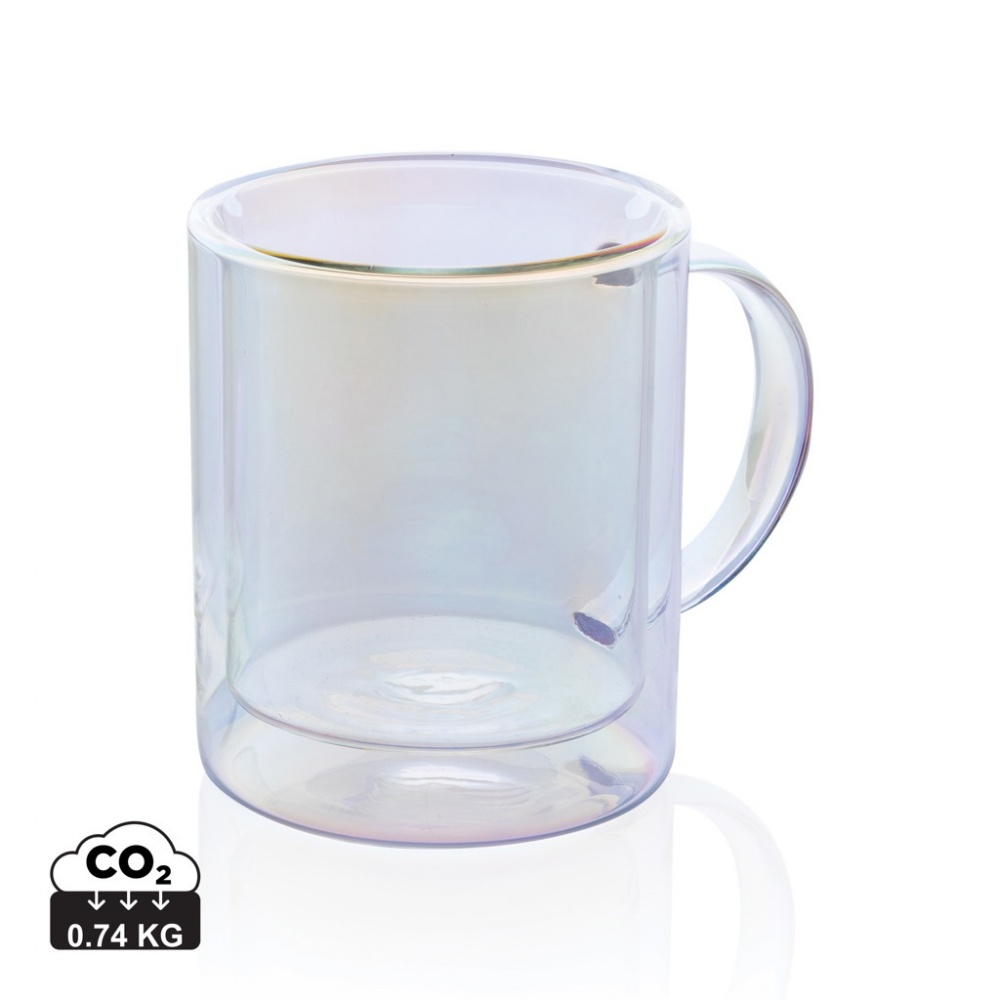 Logotrade corporate gift picture of: Deluxe double wall electroplated glass mug