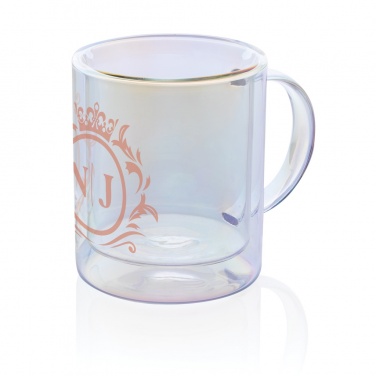 Logotrade advertising product picture of: Deluxe double wall electroplated glass mug