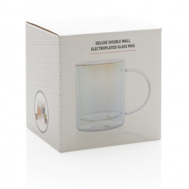 Logotrade promotional giveaway image of: Deluxe double wall electroplated glass mug