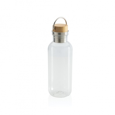 Logo trade advertising products image of: RCS RPET bottle with bamboo lid and handle