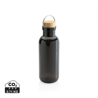 Logo trade promotional items image of: RCS RPET bottle with bamboo lid and handle