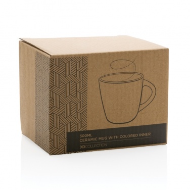 Logo trade promotional merchandise photo of: Ceramic mug with coloured inner 300ml