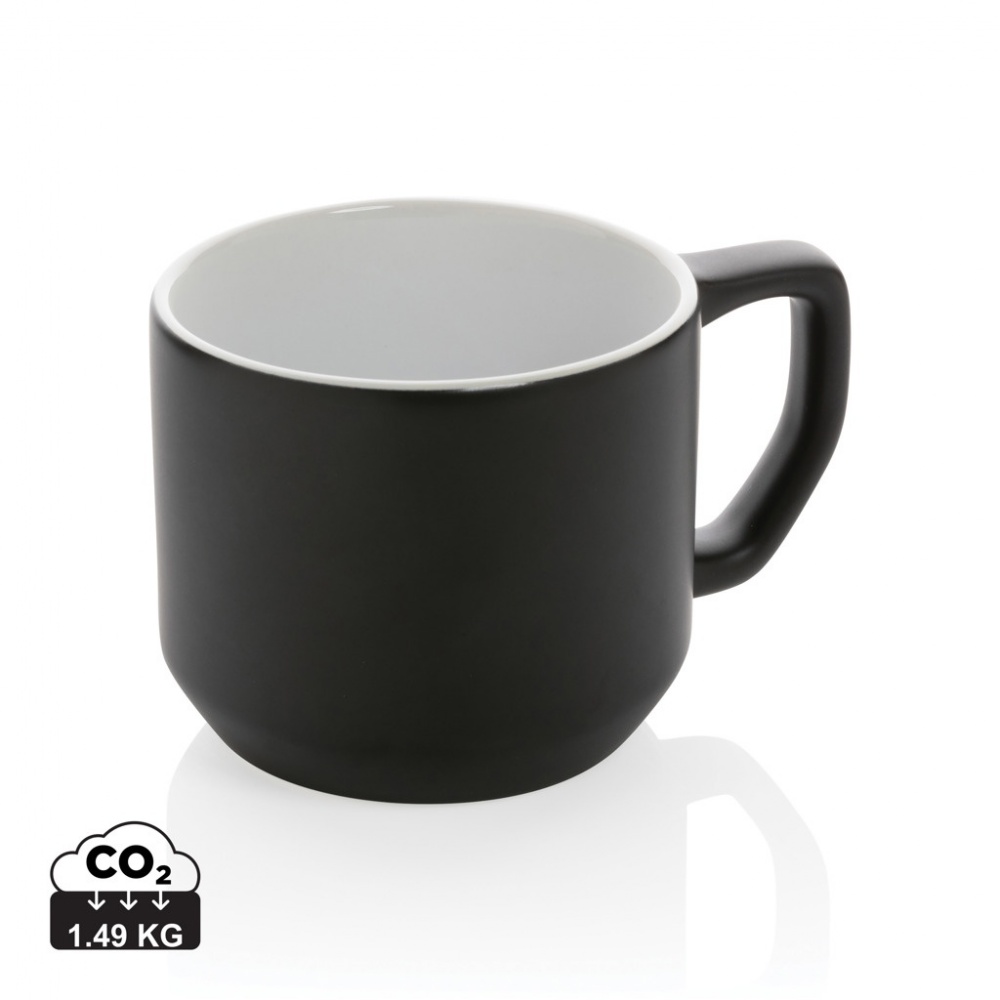 Logotrade promotional item picture of: Ceramic modern mug 350ml