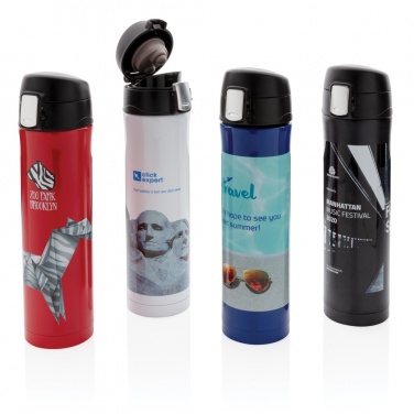 Logo trade promotional giveaways picture of: RCS Re-steel easy lock vacuum flask