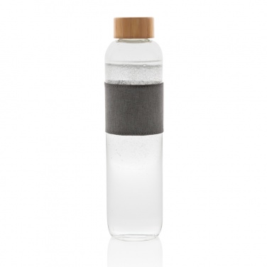 Logo trade promotional gifts picture of: Impact borosilicate glass bottle with bamboo lid