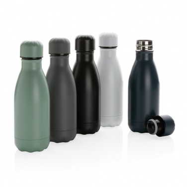 Logo trade promotional giveaways image of: Solid colour vacuum stainless steel bottle 260ml