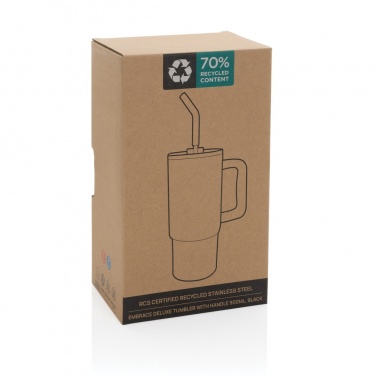 Logo trade corporate gift photo of: Embrace deluxe RCS recycled stainless steel tumbler 900ml