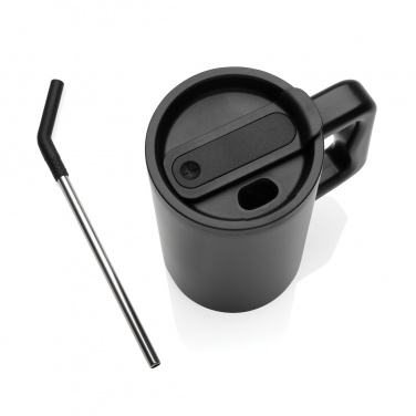 Logo trade promotional merchandise picture of: Cube RCS certified recycled steel mug 800ml