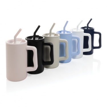 Logo trade advertising product photo of: Cube RCS certified recycled steel mug 800ml