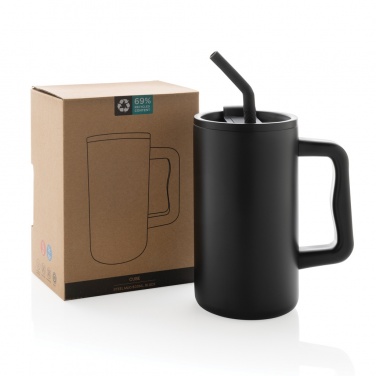 Logo trade promotional gift photo of: Cube RCS certified recycled steel mug 800ml