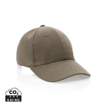 Logo trade promotional gift photo of: Impact 6 panel 280gr Recycled cotton cap with AWARE™ tracer