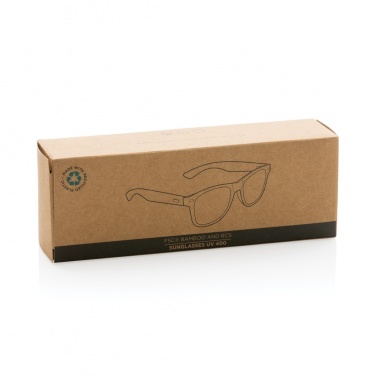 Logotrade advertising product picture of: Bamboo and RCS recycled plastic sunglasses