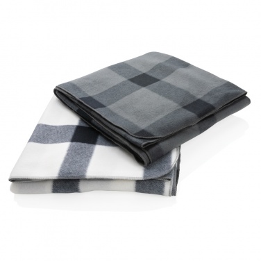 Logo trade corporate gifts image of: Soft plaid fleece blanket
