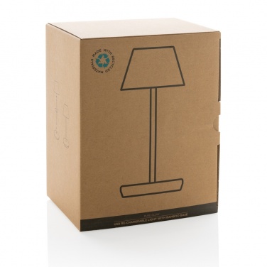 Logo trade corporate gift photo of: Pure Glow RCS usb-rechargeable recycled plastic table lamp