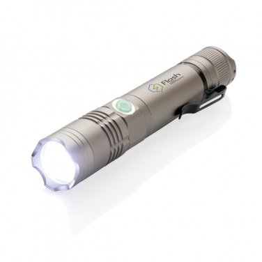 Logo trade promotional product photo of: Rechargeable 3W flashlight