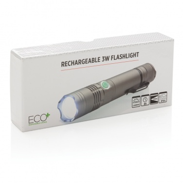 Logotrade corporate gift image of: Rechargeable 3W flashlight