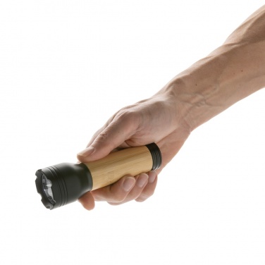 Logotrade promotional giveaways photo of: Lucid 3W RCS certified recycled plastic & bamboo torch