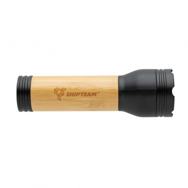 Logotrade promotional products photo of: Lucid 3W RCS certified recycled plastic & bamboo torch