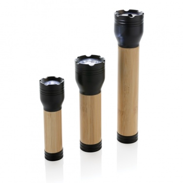 Logotrade promotional item image of: Lucid 3W RCS certified recycled plastic & bamboo torch
