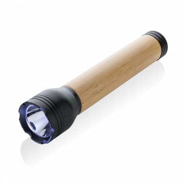 Logo trade corporate gifts picture of: Lucid 5W RCS certified recycled plastic & bamboo torch