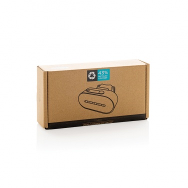 Logo trade promotional giveaways image of: Lumino RCS recycled plastic USB re-chargeable bike light set