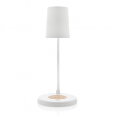 Logotrade advertising product picture of: Zenara RCS recycled plastic and cork 15W wireless desk lamp