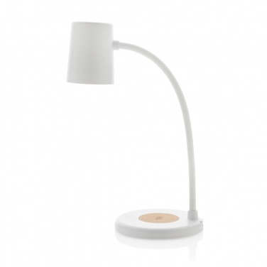 Logotrade business gifts photo of: Zenara RCS recycled plastic and cork 15W wireless desk lamp