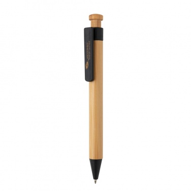 Logotrade promotional giveaway picture of: Bamboo pen with wheatstraw clip