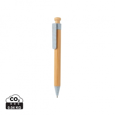 Logotrade promotional products photo of: Bamboo pen with wheatstraw clip