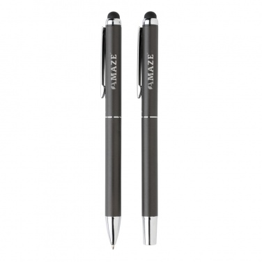 Logo trade promotional products image of: Swiss Peak deluxe pen set in PU pouch