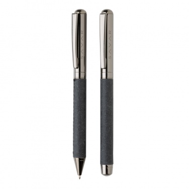 Logo trade promotional gift photo of: Recycled leather pen set