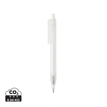 Logo trade promotional giveaways image of: GRS RPET X8 transparent pen