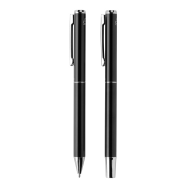 Logo trade promotional items image of: Swiss Peak Cedar RCS certified recycled aluminum pen set