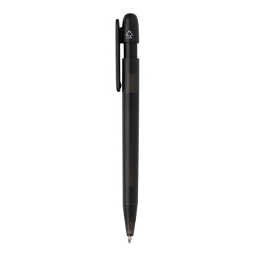 Logo trade advertising product photo of: Devin GRS certified RABS pen transparent