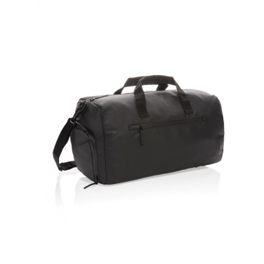 Logo trade business gifts image of: Fashion black weekend bag PVC free