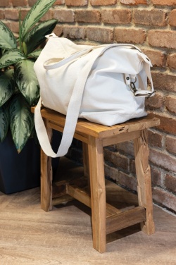 Logo trade corporate gifts picture of: Kezar AWARE™ 500 gsm recycled canvas deluxe weekend bag
