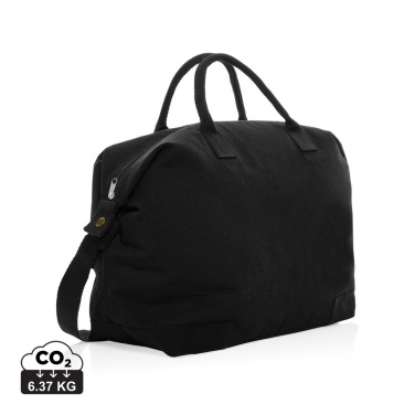 Logotrade promotional product image of: Kezar AWARE™ 500 gsm recycled canvas deluxe weekend bag