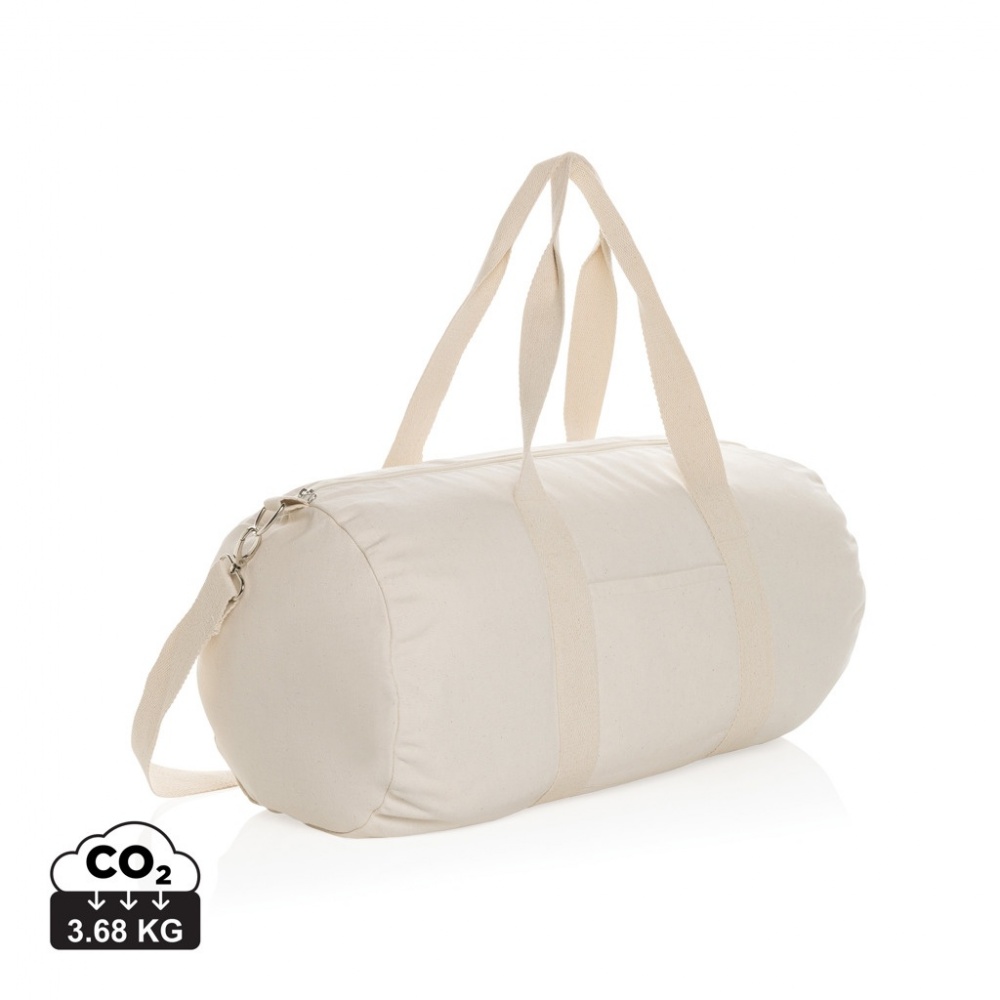 Logo trade promotional products image of: Impact Aware™ 285gsm rcanvas duffel bag undyed
